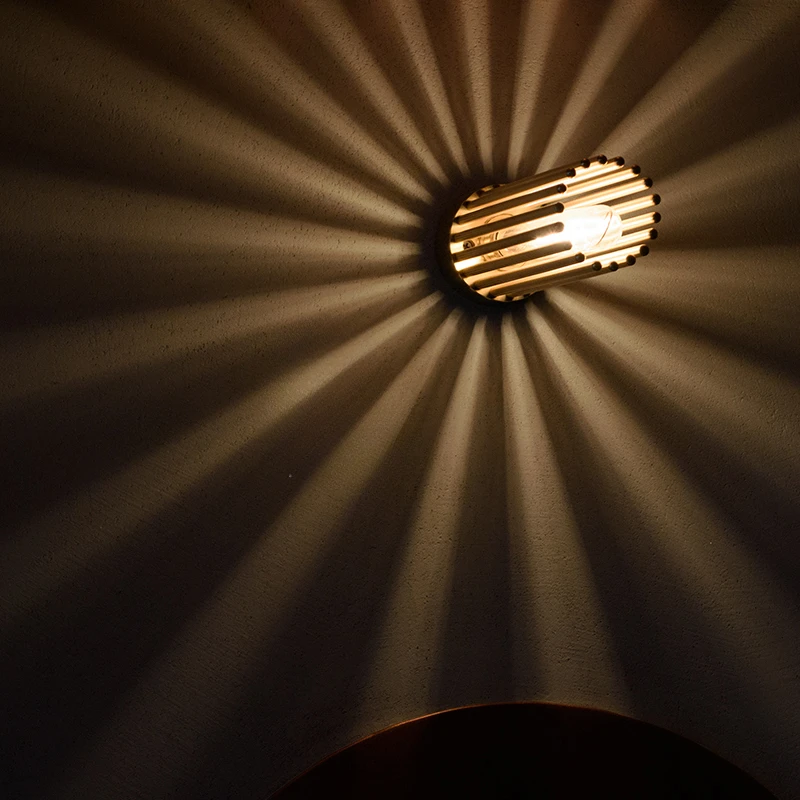 Bronze base light and shadow wall lamp, entrance, staircase, in front of the mirror