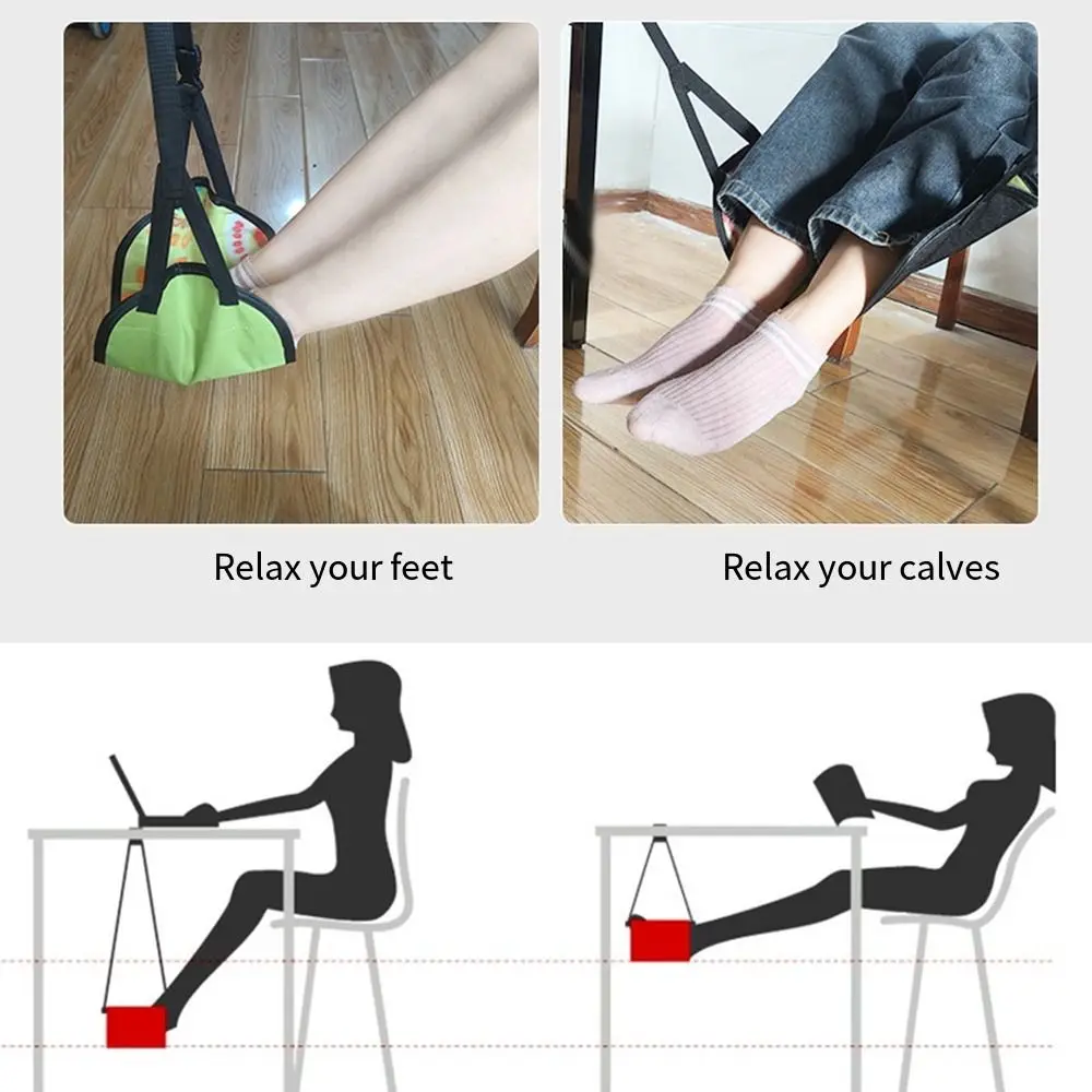 ปรับแบบพกพา Travel Footrest Breathable สบายเครื่องบินเปลญวนเท้าลดฟุตบวมผ่อนคลายขาของคุณ