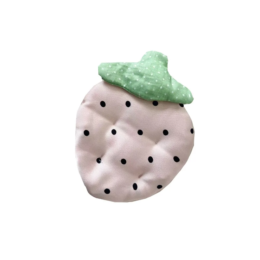 Polka Dot Strawberry Coaster Heat Resistant Kawaii Heat-Insulating Coaster Korean-Style Washable Drink Cup Mat