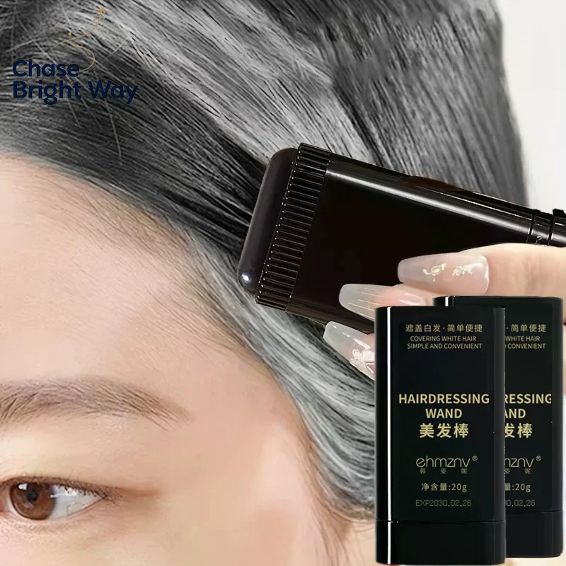 Hair Color Stick For Men & Women Quickly Covers Gray White Hair Concealer Hairline Instant Covering Hair Dye Stick Applicator