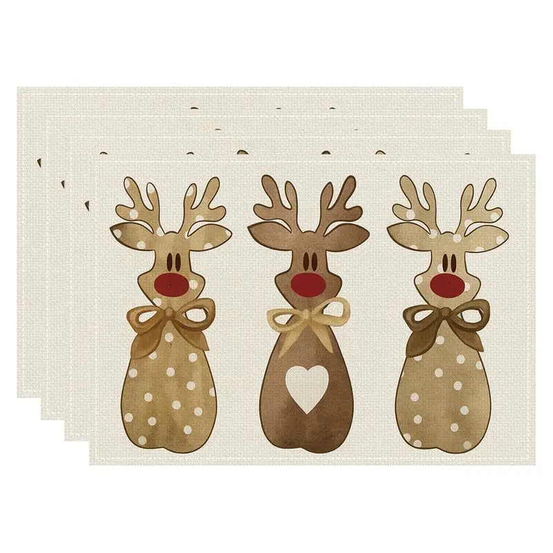 VIKAMA Christmas Tree Meal Mat, Waterproof Insulated Table Mat for Festival Party Restaurant Decor