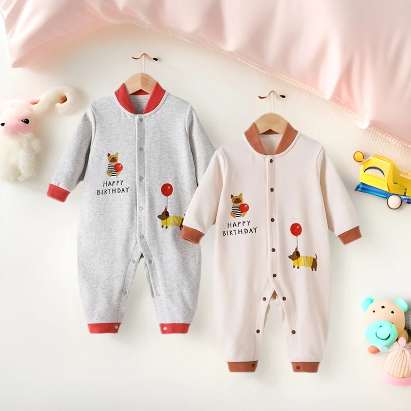 

Baby One-piece Clothes Long-sleeved Cotton Newborn Pajamas Rompers Baby Air-conditioned Clothes Spring and Autumn