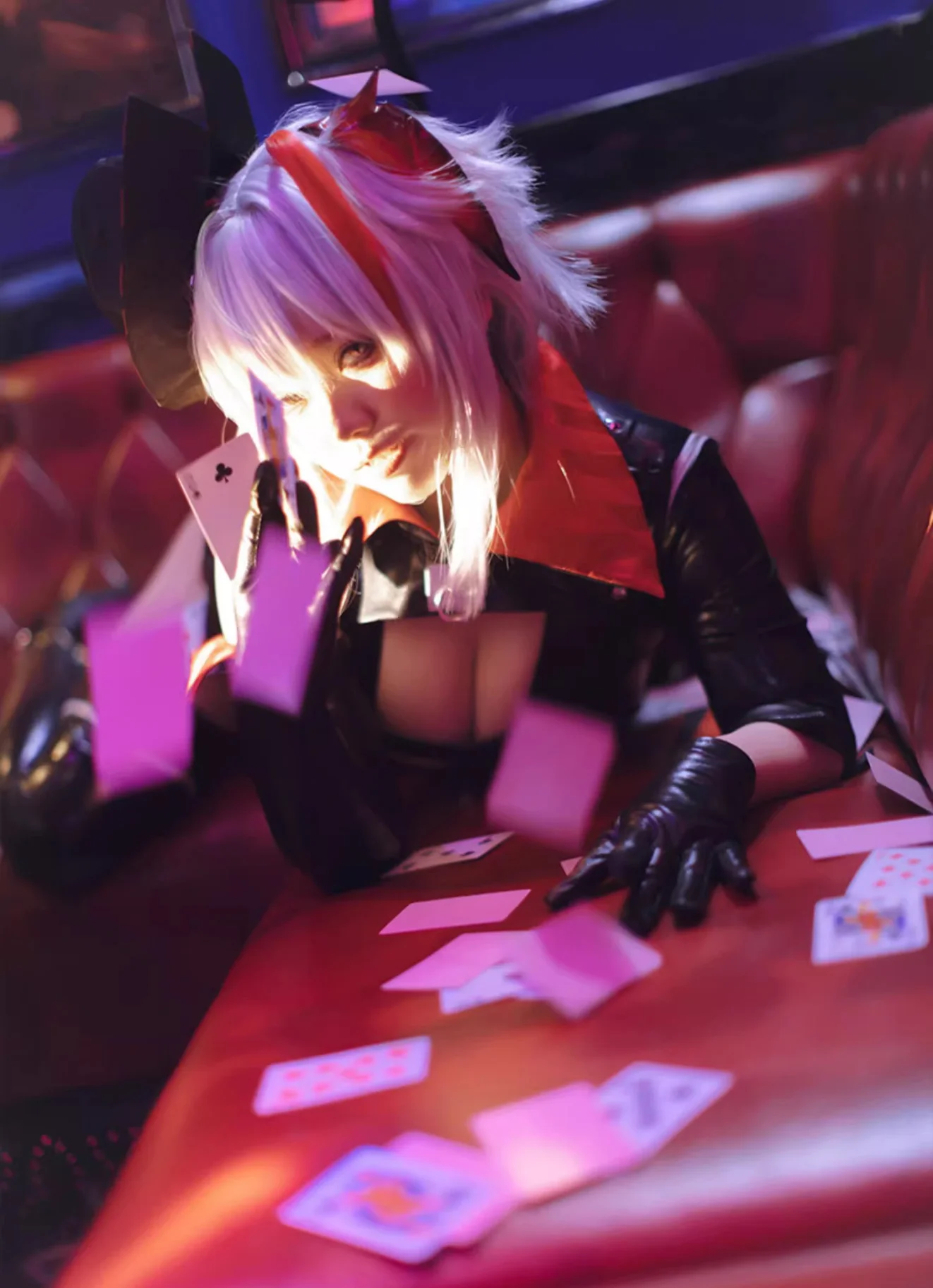 Arknights Wanted W Cosplay Costume Arknights W AMBIENCE SYNESTHESIA Cosplay Horns Women Halloween Roleplay Outfit Woman costumes