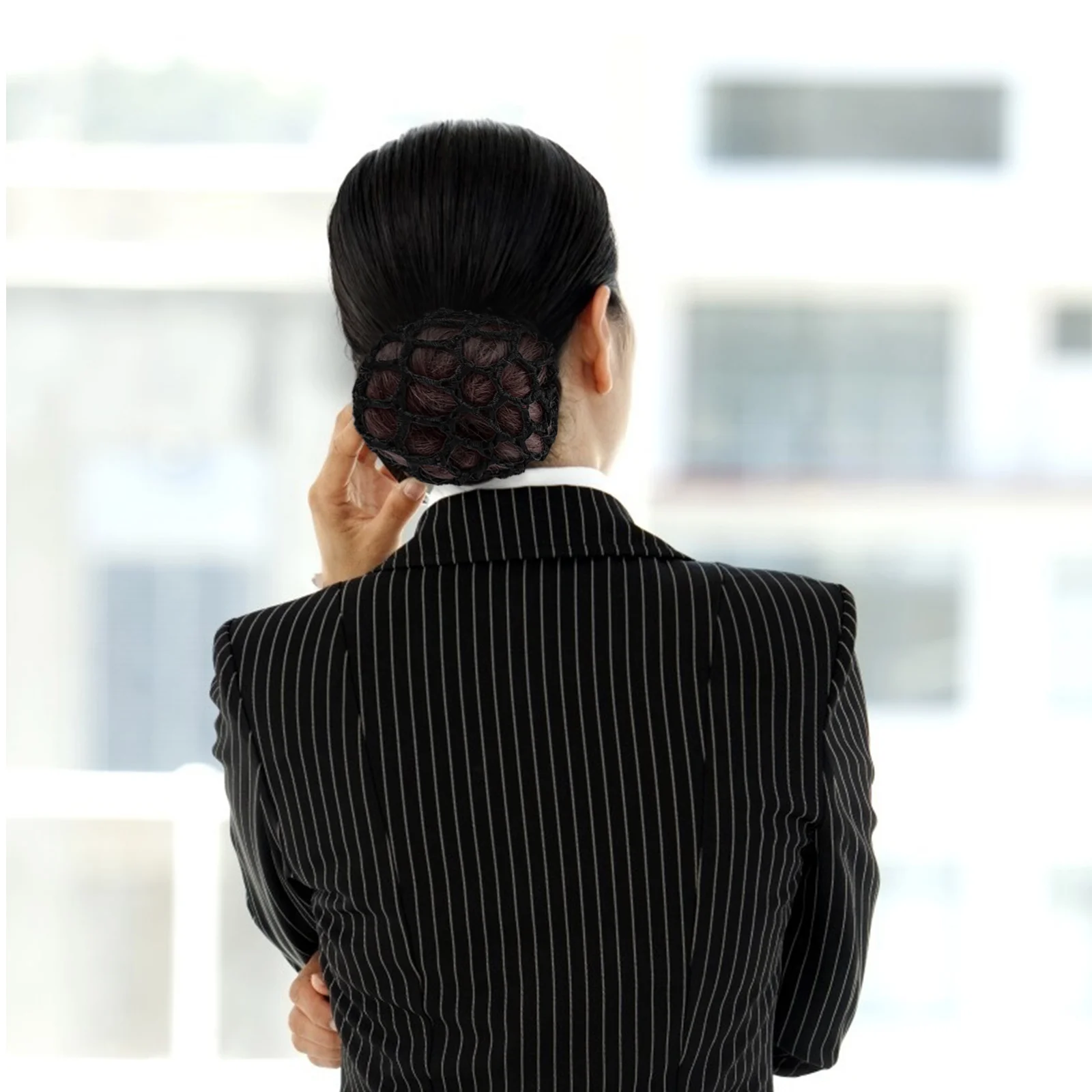 

8Pcs Elastic Bun Hair Nets Premium Material Ballet Dance Headwear Reusable Snood for Women Dancers Women Snood