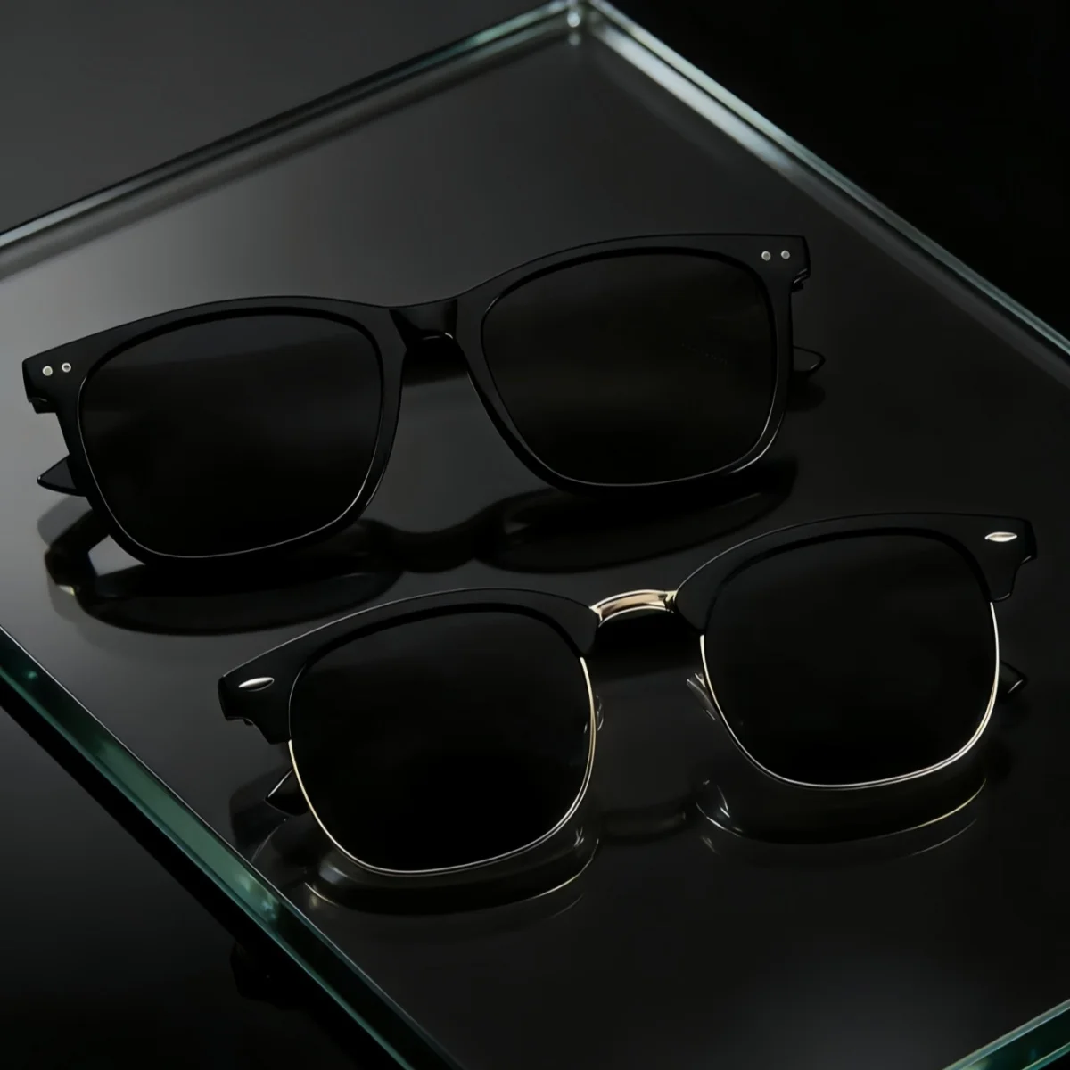 2 paires de lunettes de soleil tendance, style rétro européen et américain, unisexe, classiques, Y2K
