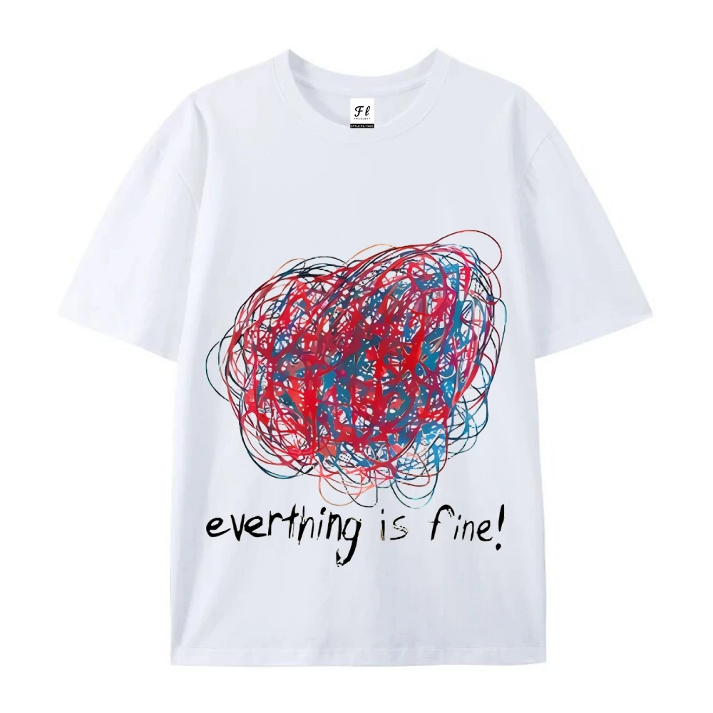 Alles ist fein, Neuankömmling 2025, T-Shirt-Kleider für Damen, grafische T-Shirts, Y2k-Streetwear, übergroß, Vintage, lässig