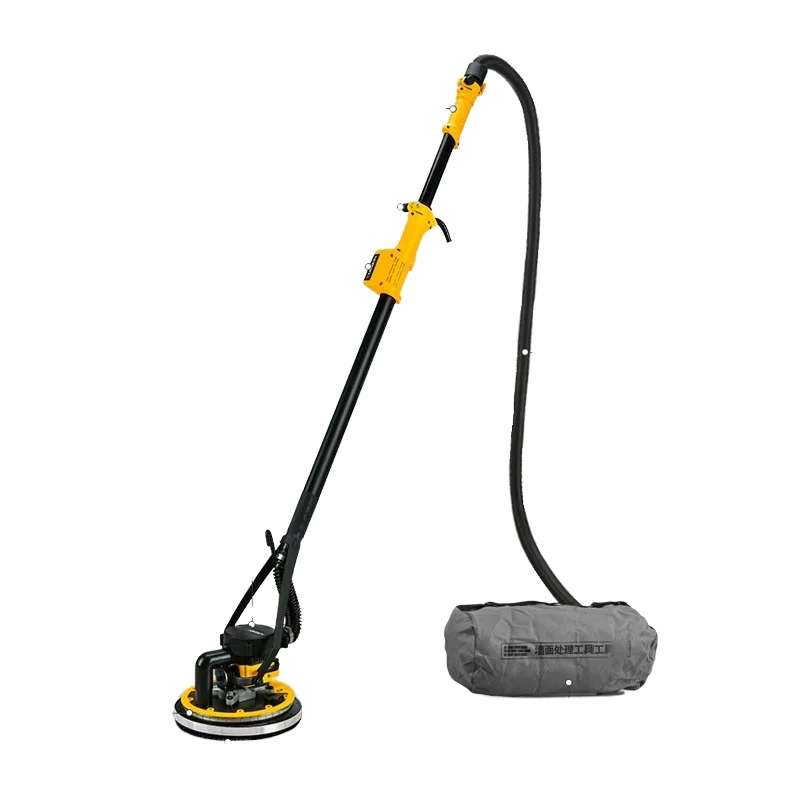 

Новая промышленная бесщеточная шлифовальная машина для стен с самовсасыванием, длинной штангой, двойной лампой, ленточным абразивом и насадкой для шлифовки шпатлевки