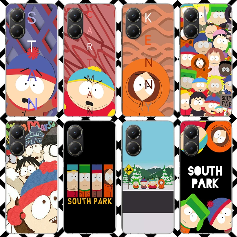Capa de Celular Cartoon S-South P-Parkes para Xiaomi Poco F7 Ultra X7 X6 X5 Pro X4 GT M8 M7 Redmi 15 15C 13 13C 12 12C Capa Macia