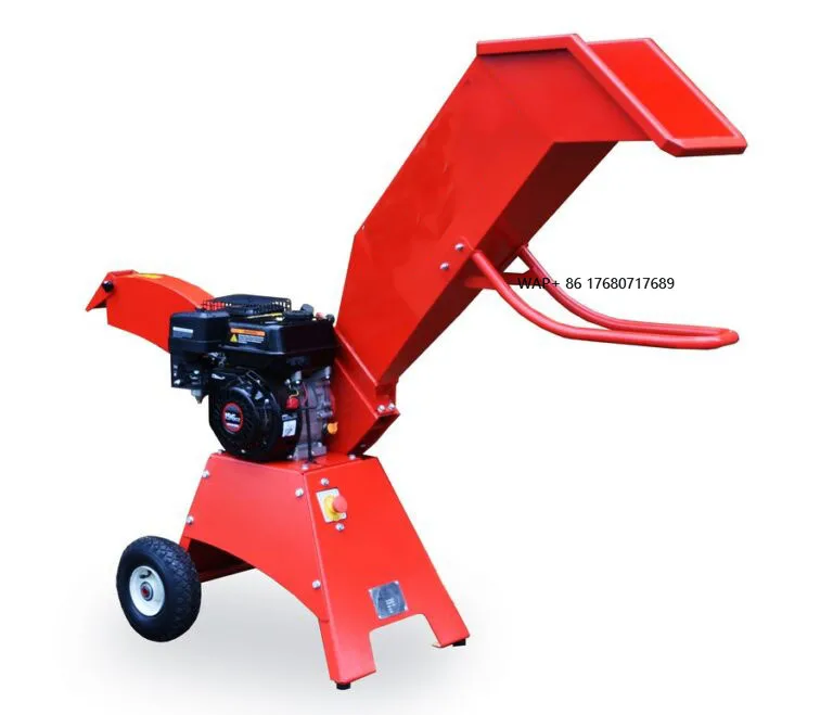 Wood Shredder Hot Selling Electric Garden Machine Branch Crusher Shredder Forestry Machinery With 6hp Mobile  Engine