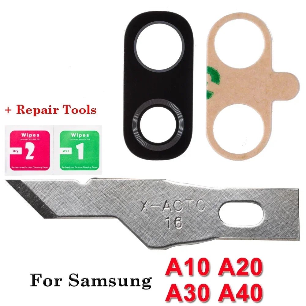 2set For Samsung Galaxy A10 20 30 40 50 70 A10S A20S A30S A50S A01 A02 A02S A11 A12 A21 A22 A42 Back Camera Glass Lens + Sticker