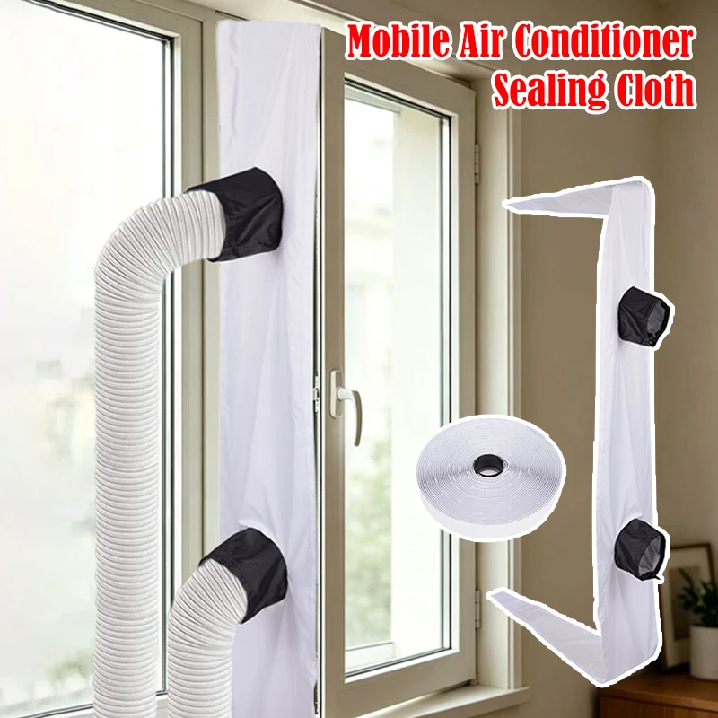 Window Seal for Portable Air Conditioner 3/4m Universal Waterproof Window Seal Cloth Adjustable Sealing Plate One opening