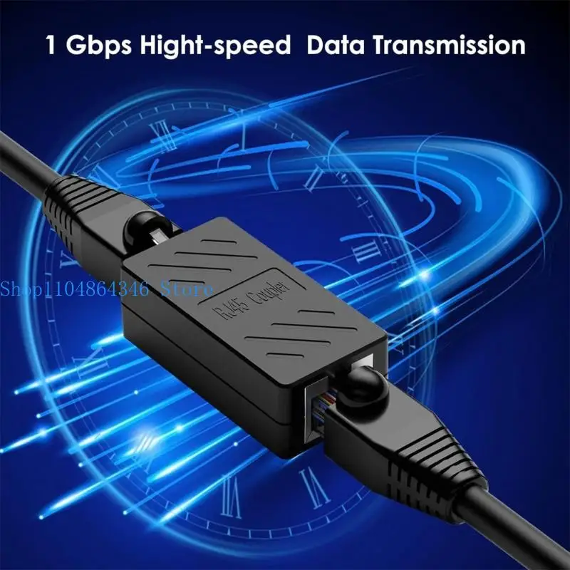 

5asd Compact RJ45 Female Coupler Adapter 1Gbps Networking Boosters Works With Cat7 Cat6 Cable For Routers Modem PC Setup