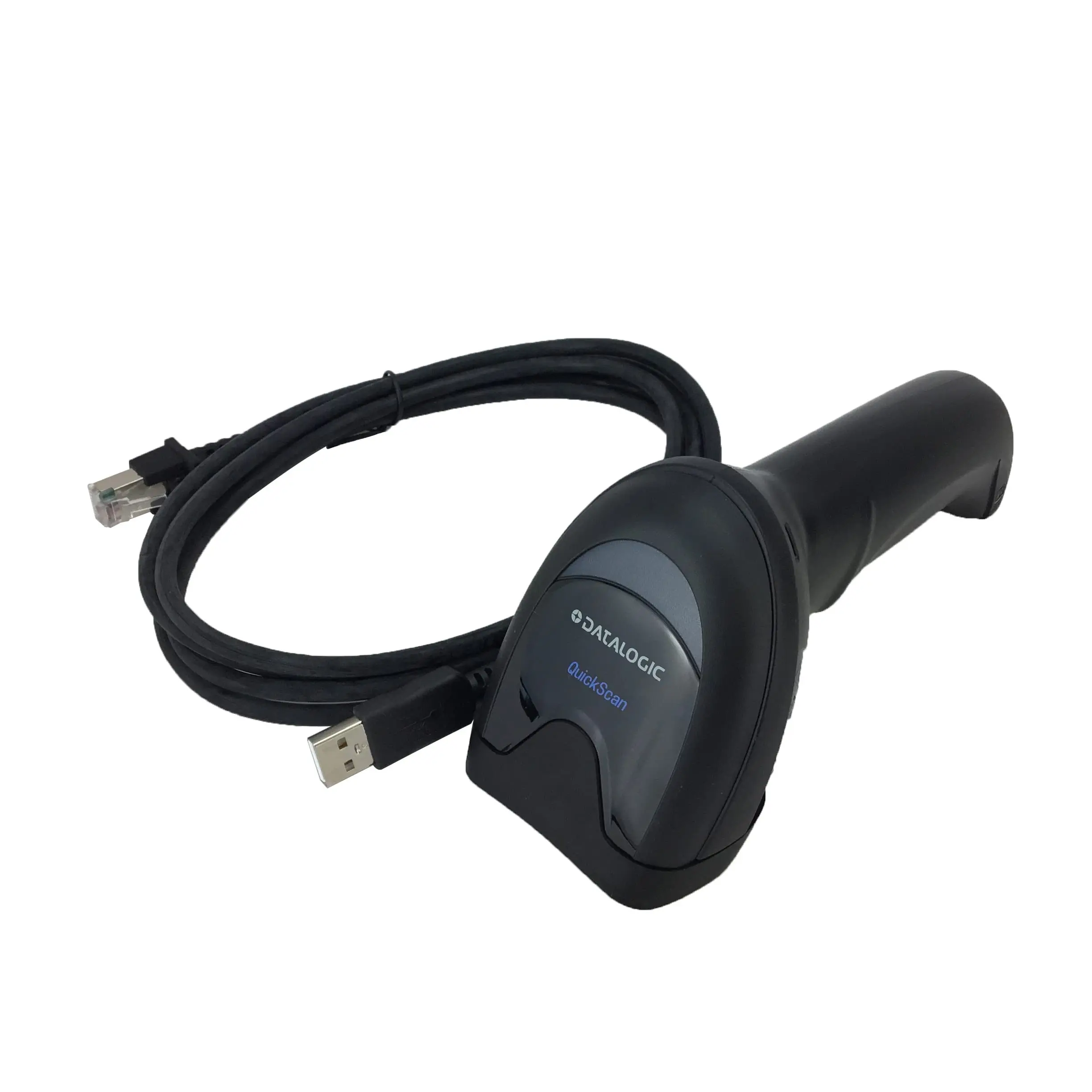 QuickScan QD2590 Pemindai Kode Batang Hitam Omniarah Berkabel Genggam 1D 2D Kabel USB Baca Kode Pos Termasuk