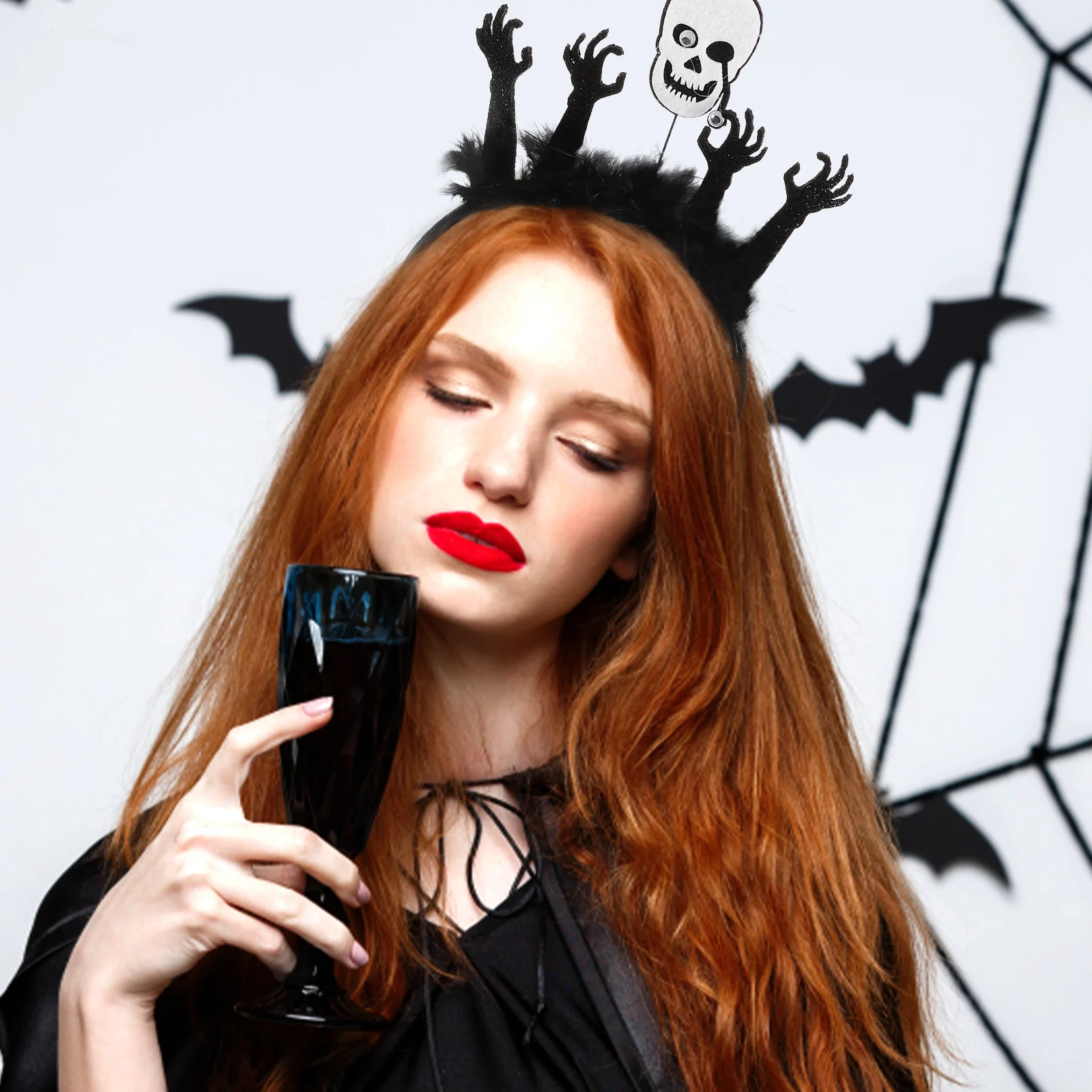 

Halloween Skull Claw Headb s Lightweight Costume Accessory Party Decoration Hair Toppers Horror Hoop Festival Headpiece