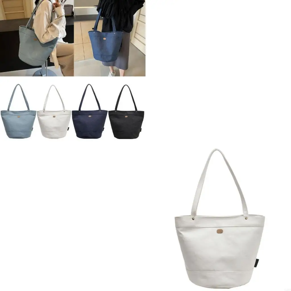 

Women Large Capacity Shoulder Bag Simple Armpit Bag Denims Commuting Bag Aesthetic Handbag for Autumn Winter