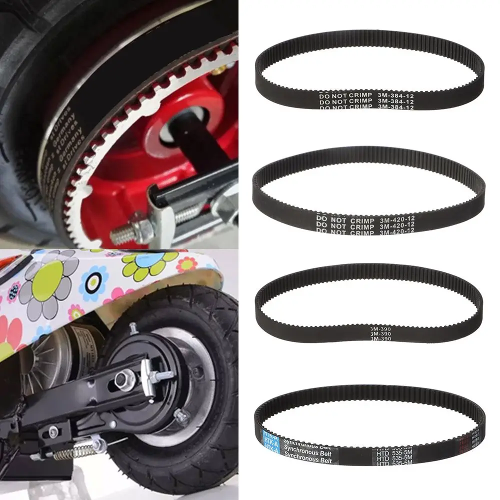 Black E-scooter Hoverboard Parts HTD 3m-384-12 Drive Stripe Rubber Transmission Belt Electric Scooter Belt Timing Belts