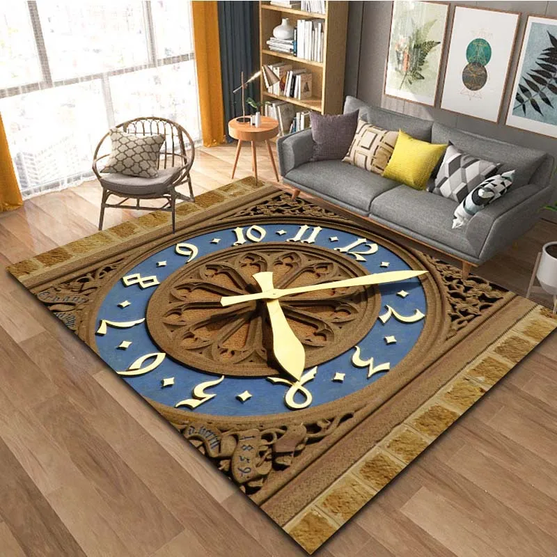 Can You Manage The Time? Clock Carpet Non-slip Bedroom Rug Bathroom Doormat Birthday Gift  Area Rug Bedroom Decor Play Mat Rugs