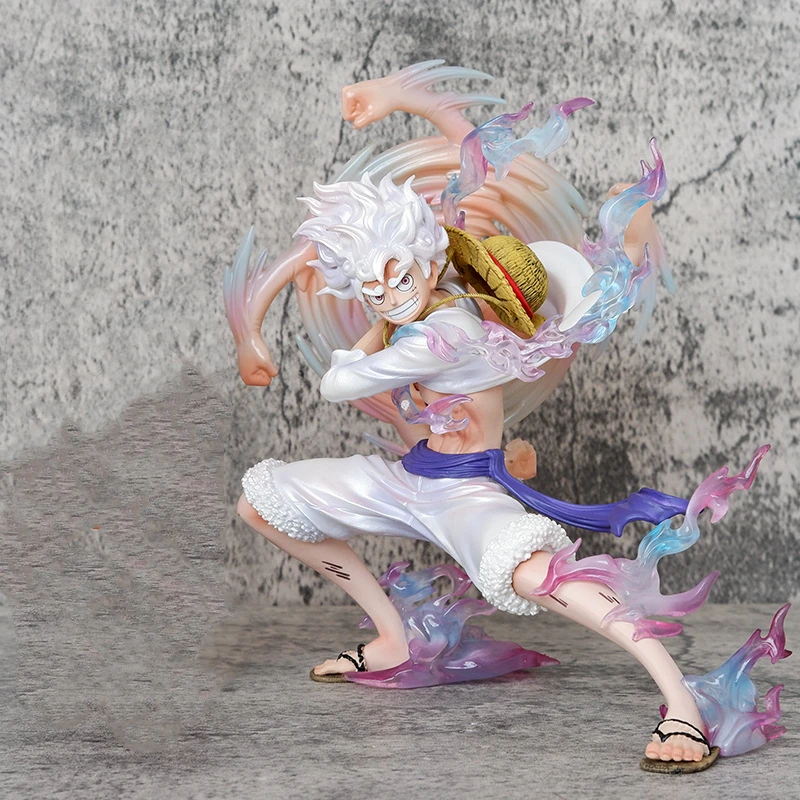 

Anime One Piece Luffy Gear Fifth 5 Nika Battle Ver. PVC Action Figure Game Statue Model Kids Toys Doll Gifts 19cm