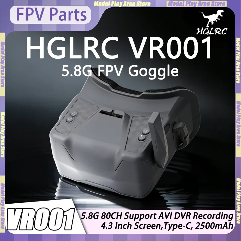 HGLRC VR001 5.8G FPV Goggles 4.3 Inch LCD Display 800x480 RC Drone FPV Glasses