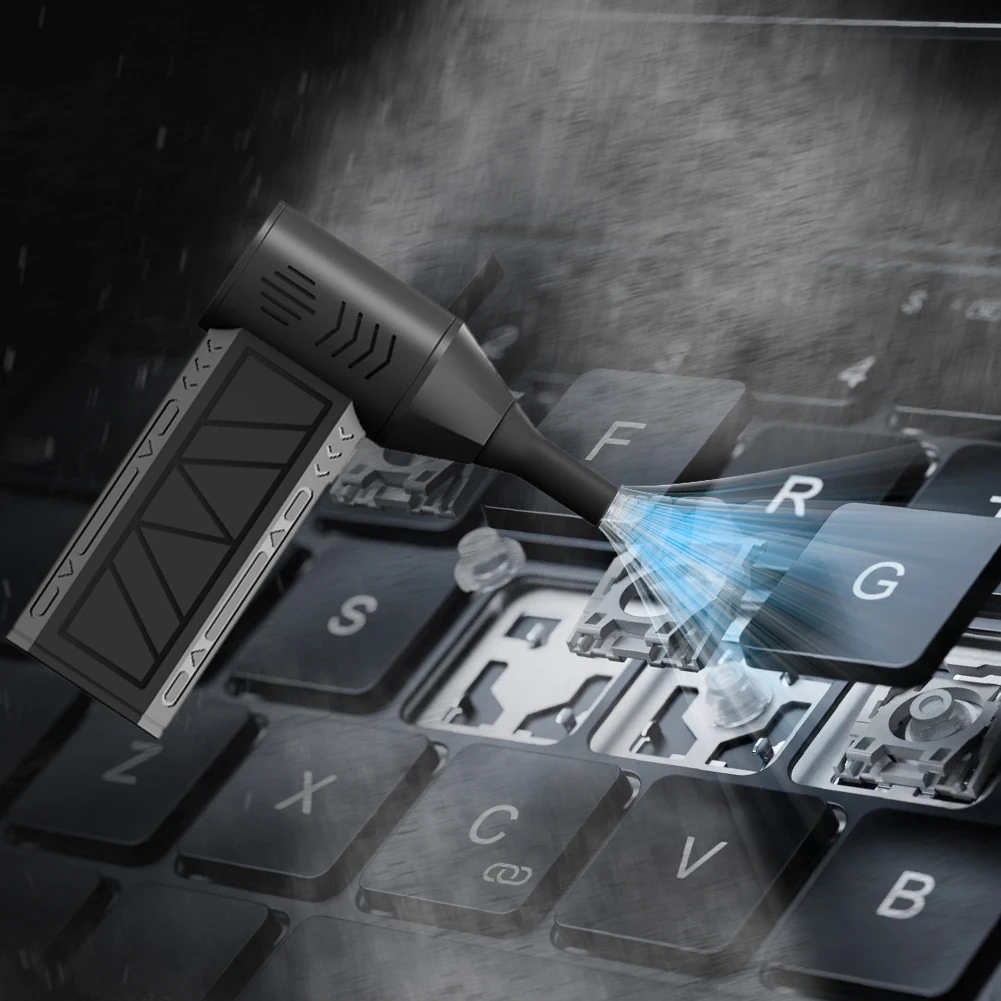 

6V High Speed Mini Turbo Air Blower with USB Rechargeable Battery 110000RPM Portable Handheld Fan for Home and Outdoor Cleaning