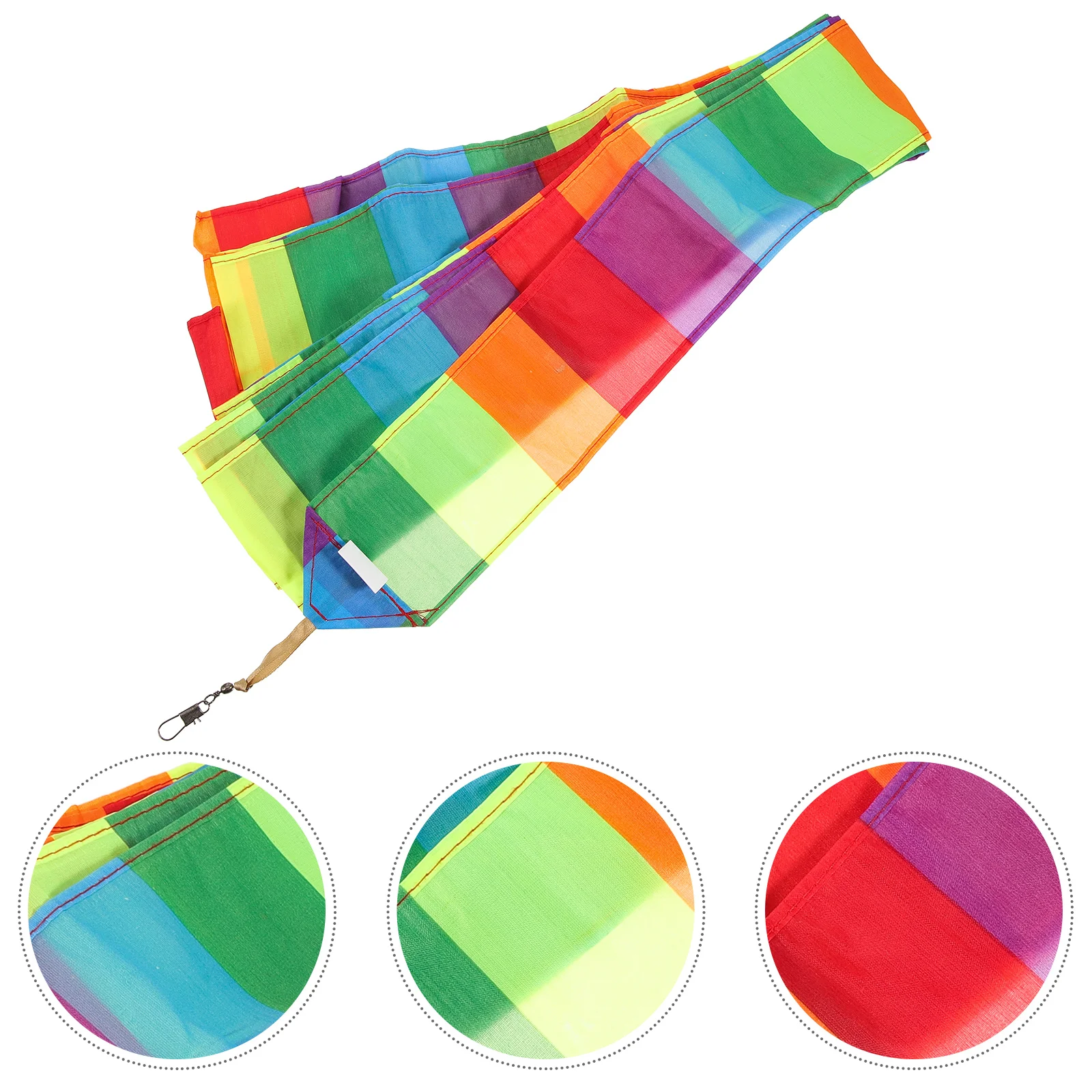 2 Piece 15M Rainbow Kite Tail Colorful Nylon Cloth Flying Decor Outdoor Activities RC Drone Attachments Streamer Tail