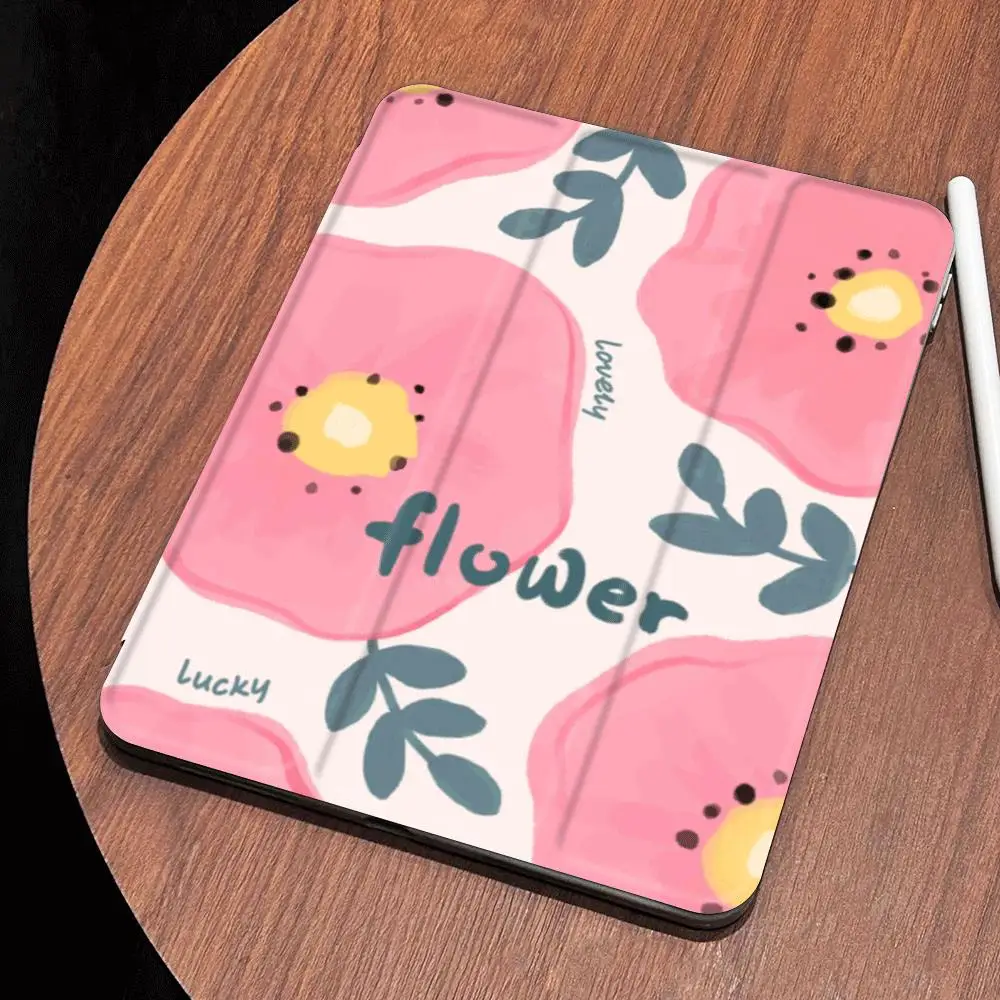 Lucky Flower for IPad Air 6 Case IPad 10th Gen Air6 5 4 10.9 Pro 11 2nd 3rd 4th IPad 10.2 7th 9th 8th with Pencil Holder Cover