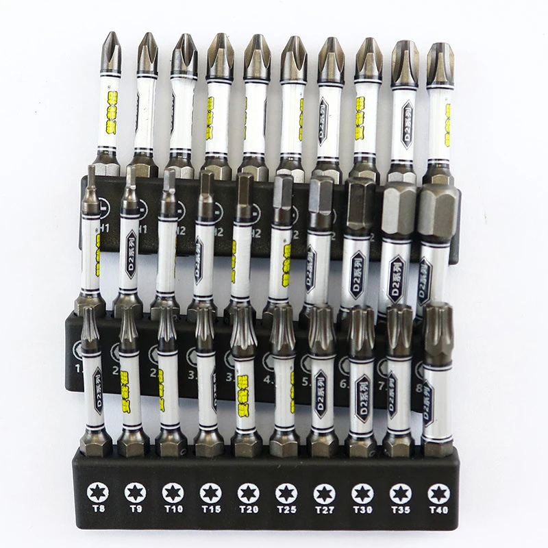 1/4 Set di punte per cacciavite trapano a percussione testa Batch Torx punte per cacciavite a prova di manomissione magnetiche con testa a croce esagonale