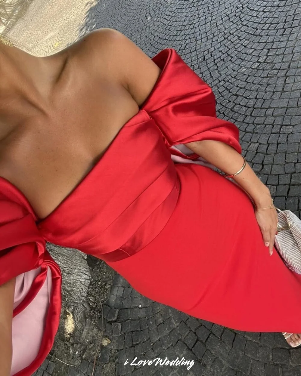 Robe de soirée en Satin rouge pour femmes, épaules dénudées, Sexy, sans bretelles, sirène, longueur au sol, dos ouvert, robe de soirée de mariage, personnalisée, 2025