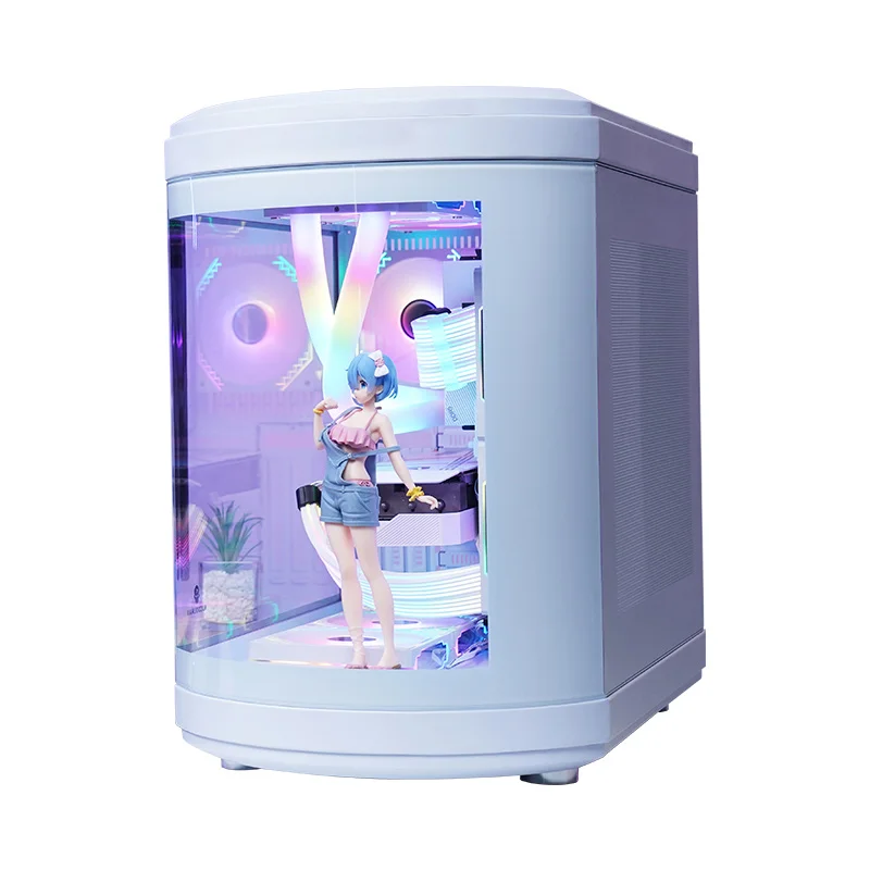 2025 Top-Sales High-End-PC-Gehäuse mit C-Typ-Anschluss, gebogenes ATX MATX ITX Gaming-Computergehäuse, kompatibel mit 400 mm Grafikkarte Ansicht 5
