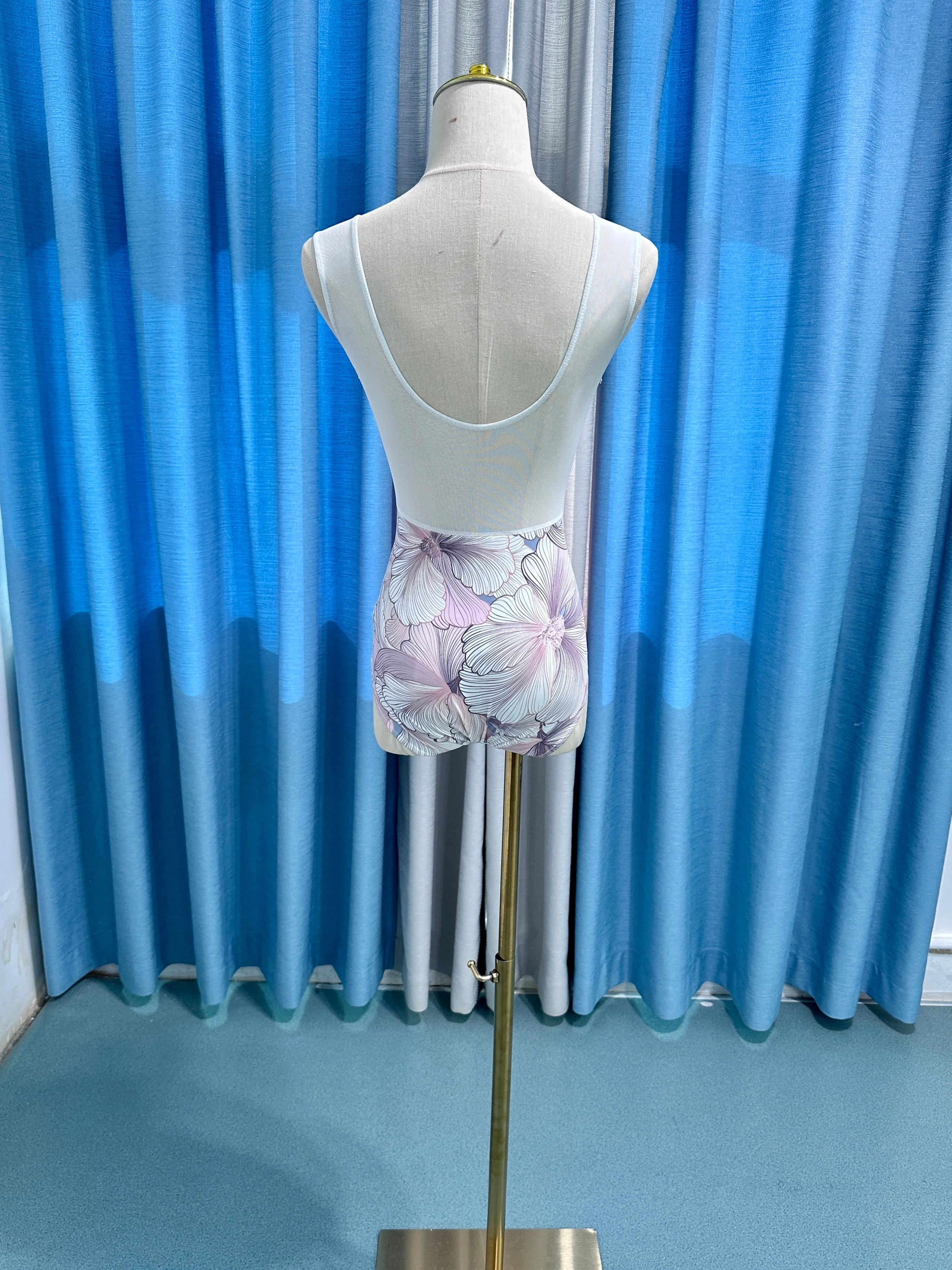Ballett Tanz Trikot Erwachsene tägliche Praxis Tanz kleidung Frauen Advanced Printing Ballett Trikot elegante Yoga Overall – Detail 20