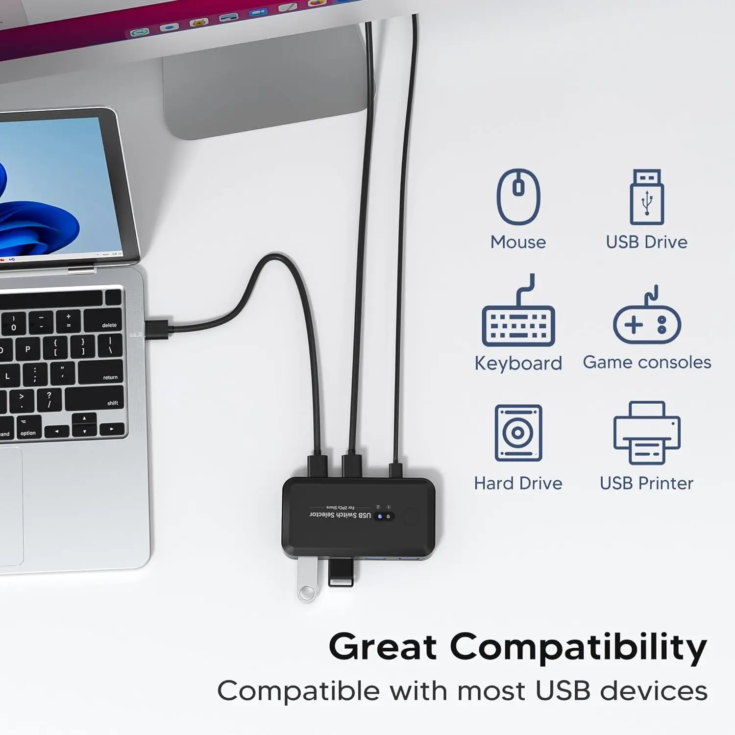 USB 2.0 3.0 التبديل KVM الجلاد محدد KM Hub محطة الإرساء حوض 2 الكمبيوتر المحمول ملحقات الكمبيوتر حصة لوحة المفاتيح لماك بوك