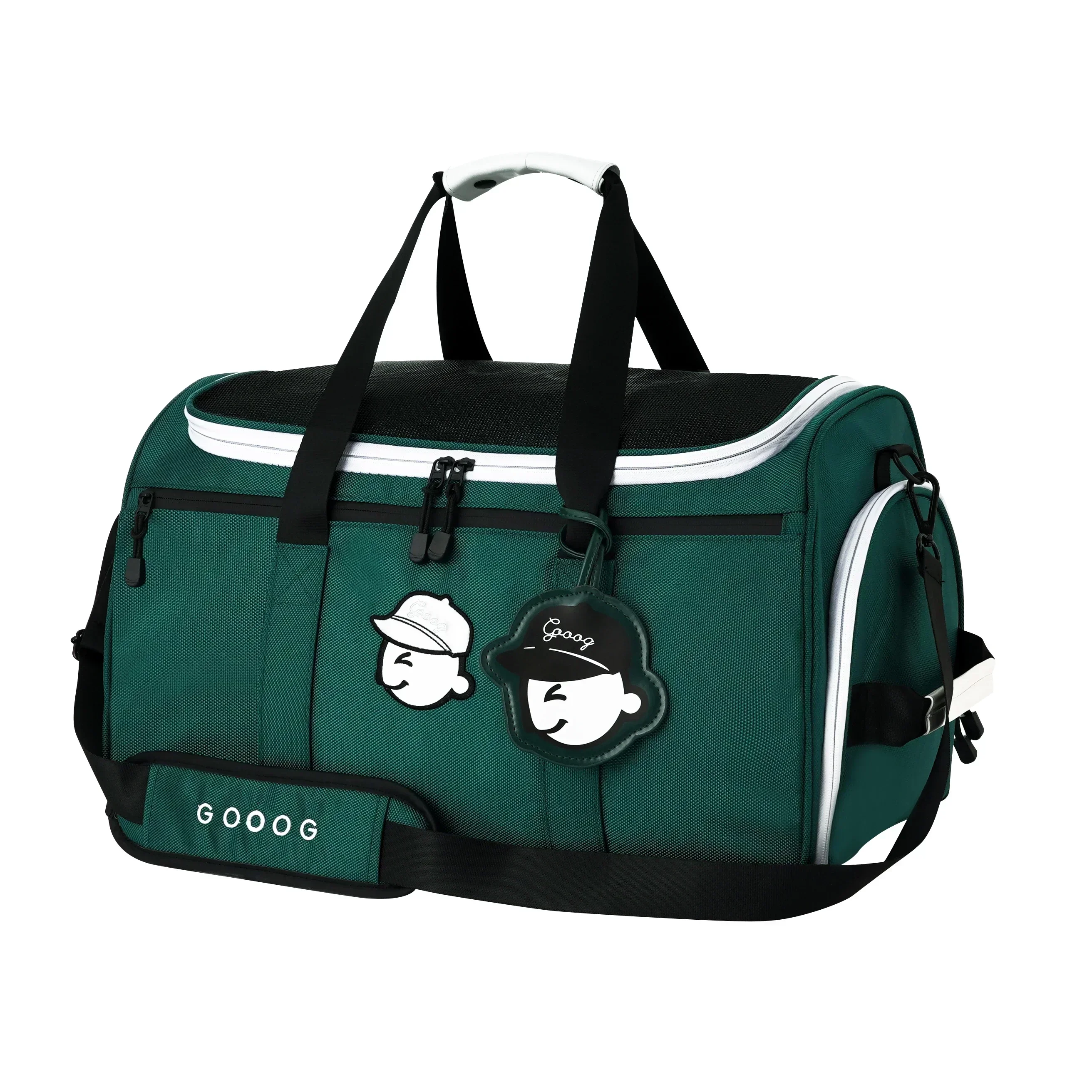 GOOOG Brand Golf Gym Boston Clothing Shoes Bag Green（gooog logo）