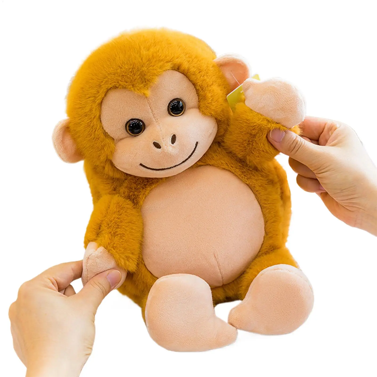 Monkey Doll Cute Realistic Interactive Fun Soft Doll Decoration Stuffed Monkey Plush For Kids Boys Room Playtime Holiday Home