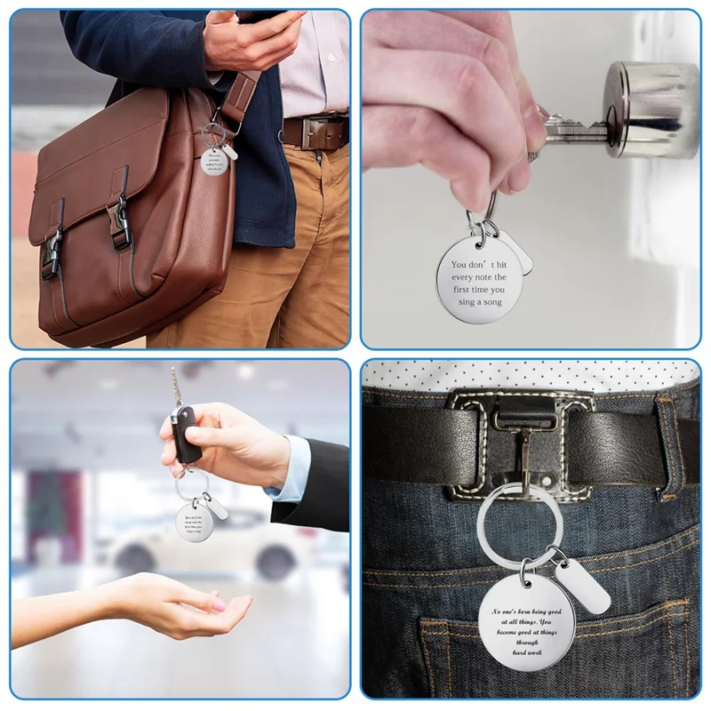 

AK25-36 Pcs Engravable Metal Keychain Blanks Metal Blank Key Ring Metal Stamping Tags Keyring Tags For DIY