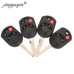 Jingyuqin 4 boutons à distance clé coque étui Fob pour Mercury FORD Edge Escape expédition Flex Fusion Mustang Taurus Lincoln