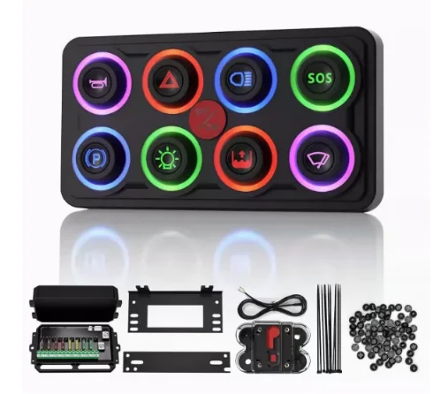 12-24V IP68 Waterproof Switch Panel Relay Control Box, Circuit Management System for Marine Car Truck ATV