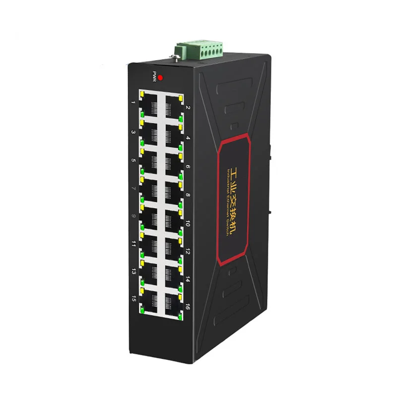 Pasokan Pabrik Asli 16 Port Saklar Ethernet Industri 10/100Mbps Switch Jaringan RJ45