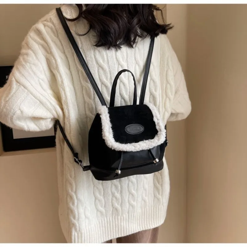 

Women Mini Backpack Korean-style Trendy Travel Backpack Schoolbag Retro Fashion Classic Small Backpack