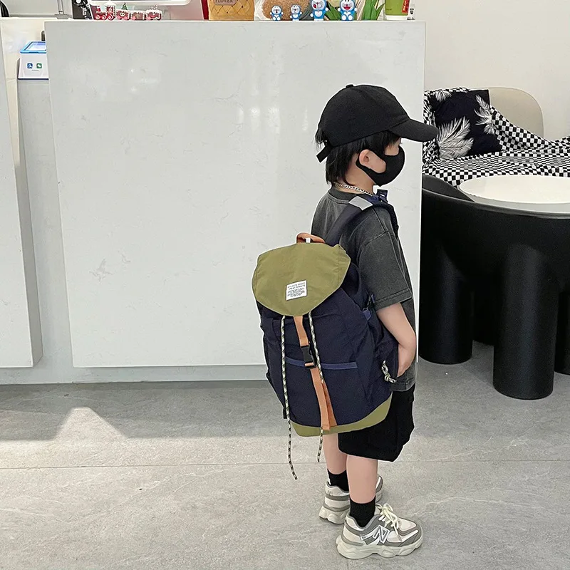 Children's backpack trendy cool boys primary school students large capacity ridge protection lightweight waterproof backpack