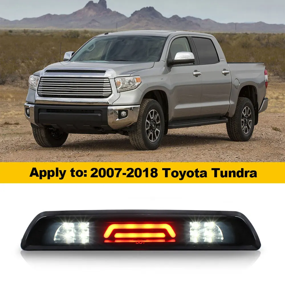 For Toyota Tundra 2007-2018 Third 3rd Tail Brake Light Reverse Cargo Lamp High Mount Pickup Taillight Stop Rear Lamp Accessories
