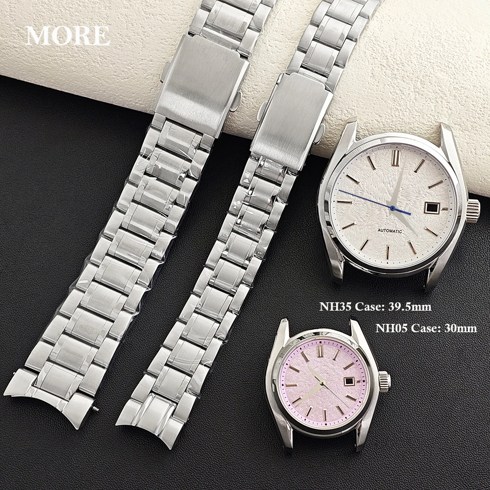 

30mm/39.5mm NH05 Women's/NH35 Men's High end Luxury Stainless Steel Case Dial bracelet suit for GS NH05/NH35 movement Watch set