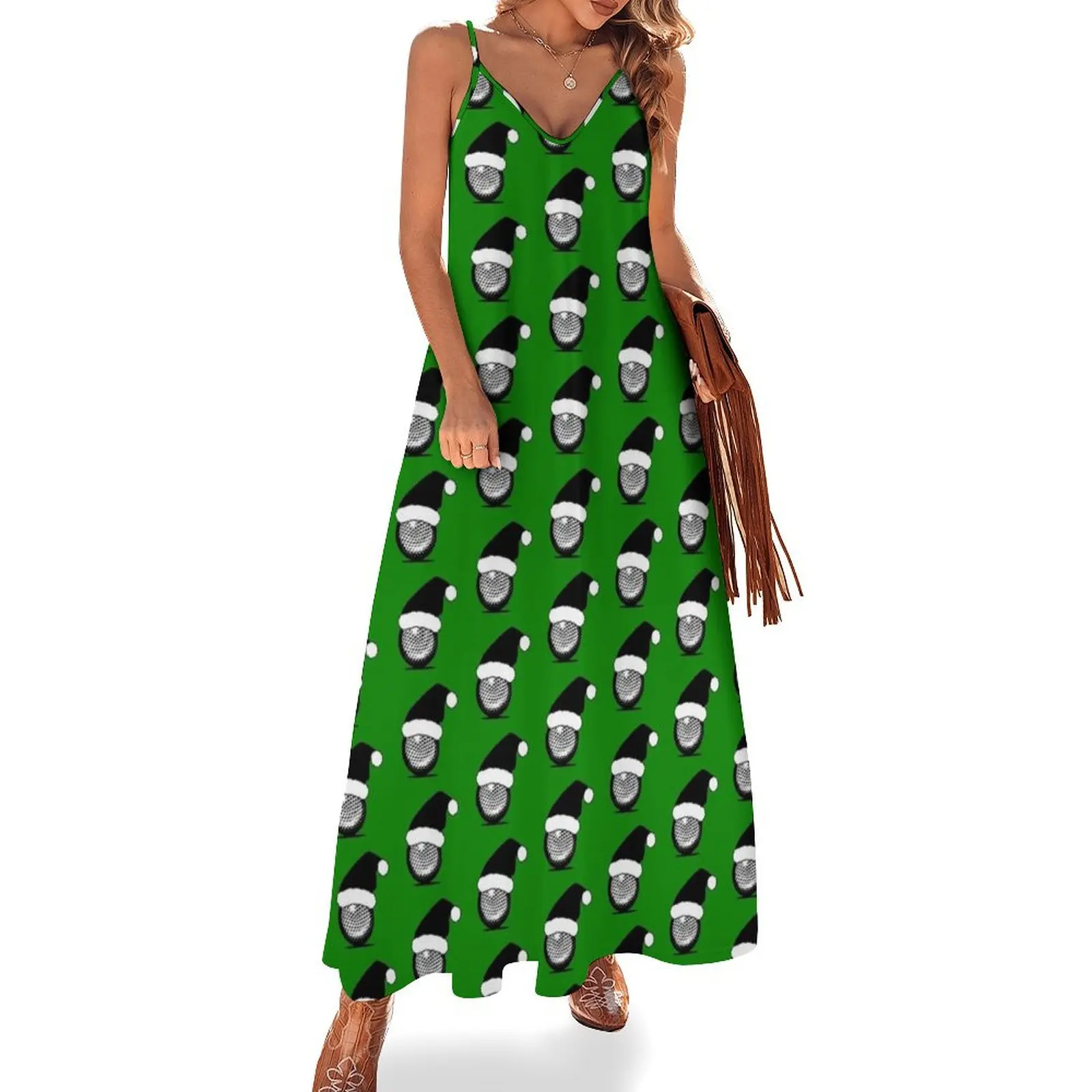 

Christmas Golf Ball Sleeveless Dress loose women's dress wedding dresses for woman Dress