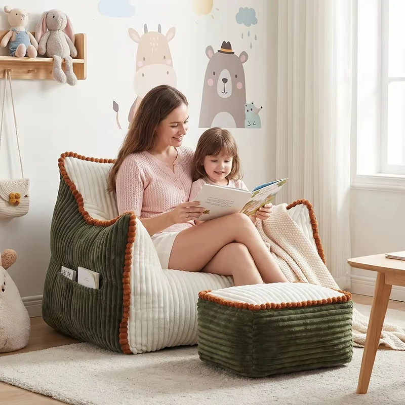 Eco-friendly reusable foam filler, skin-friendly fabric design, compressed lazy sofa, vacuum-packed bean bag