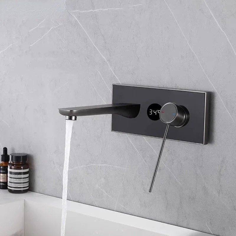 

Wall Display Faucet Concealed Installation Embedded Basin Faucet Modern Wall Basin Faucet