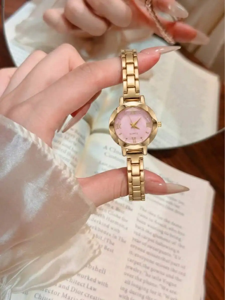 2026 New Women's Casual Small Dial Quartz Watch, Minimalist Silver Stainless Steel Band, Roman Numeral Elegant Commuter