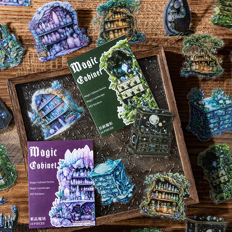 

30 шт., волшебный шкаф, серия, волшебные живописные наклейки для домашних животных, материал для справочника, набор наклеек, календарь «сделай сам», поздравительная открытка, альбом для вырезок, фото