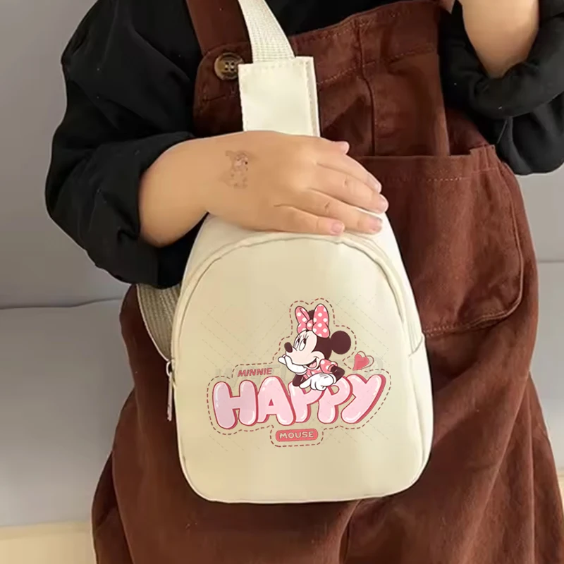 

Детская сумка через плечо «Счастливая Минни Маус», модная повседневная сумочка для девочек, милая сумка-мессенджер «Минни»