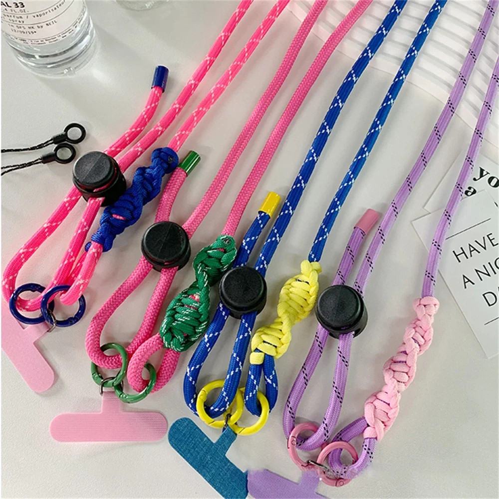 Cute Phone Lanyard Adjustable Diameter Outdoor Universal Case Crossbody Shoulder Card Neck Cord Clip Hang Anti-lost Wrist Strap