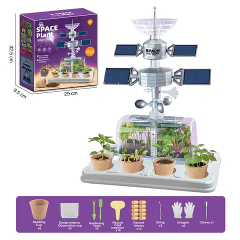 Educational Space Planting Toy for Kids - Electronic Building Blocks Student Physics Science Experiment Kit Birthday Gift