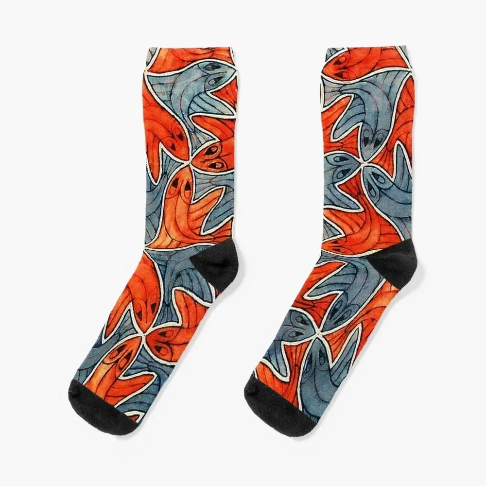 

Artwork By Maurits cornelis Escher ( 1898 - 1972 ), Netherlands Socks snow christmas gifts short Men Socks Women's